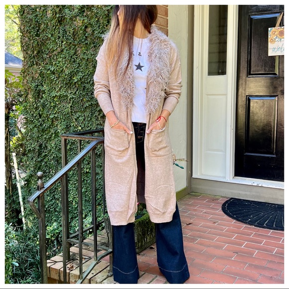 #36 Most Fabulous Soft Long Viscose Blend Sweater Knit Cardigan with pockets - Picture 3 of 9